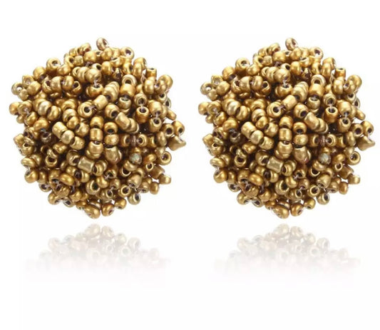 Golden Hedgehog Earrings