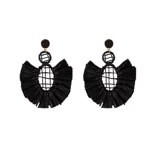 Panama black earrings