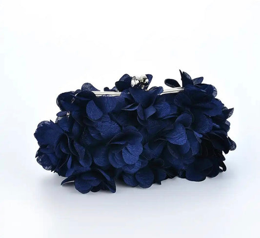 Navy Flower Bag