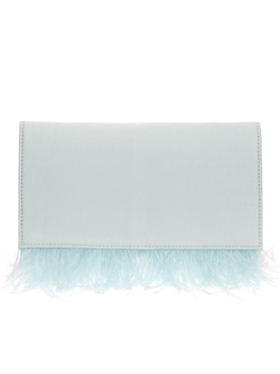 Baby blue fringe bag