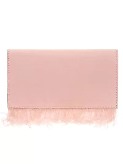 Pale pink fringe bag