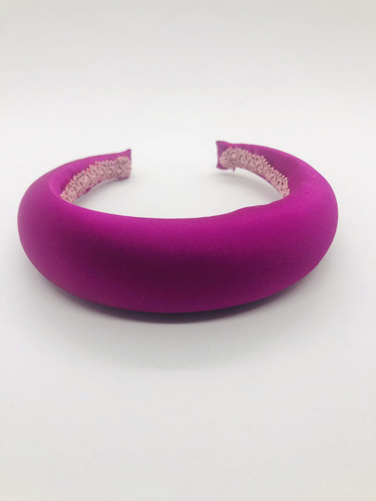 Roca Fuchsia Satin Headband