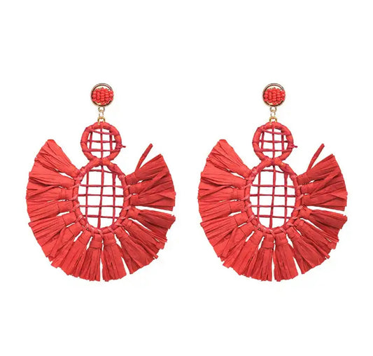 Panama red earrings 